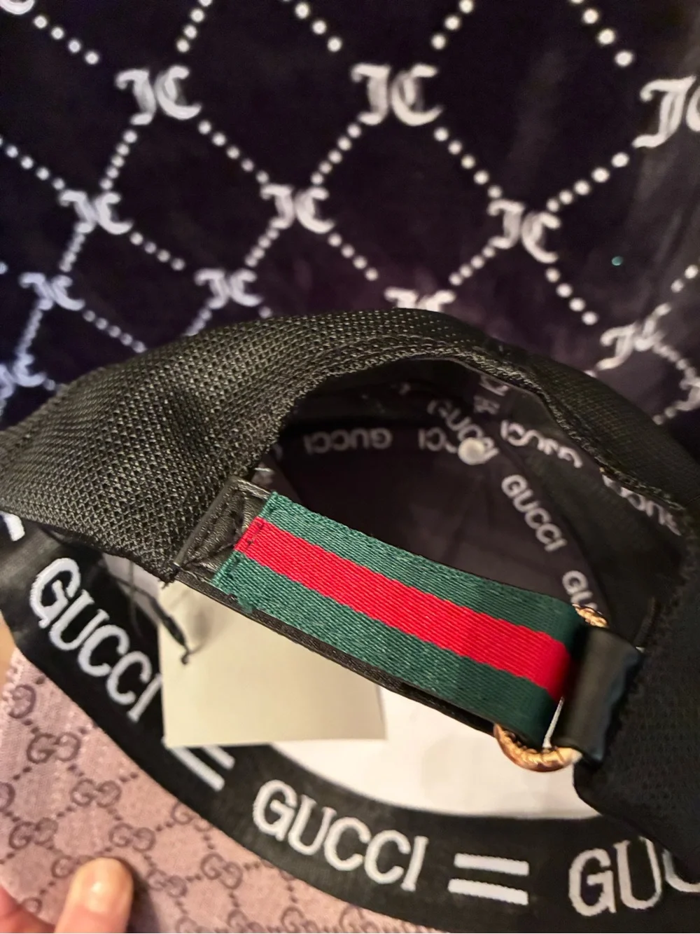 Gucci Brown GG Tiger Logo Baseball Cap